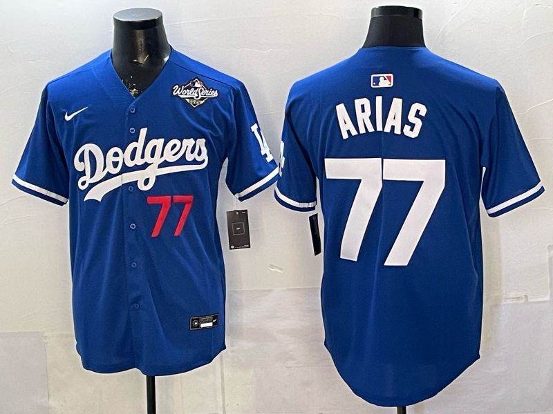 Men 2026 Los Angeles Dodgers #77 Arias Blue Game Nike MLB Jersey style 08